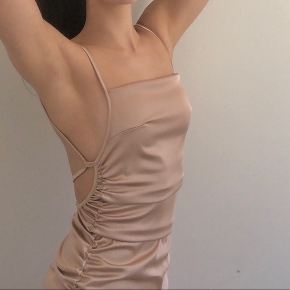 Satin mini dress - Picture 3 of 6